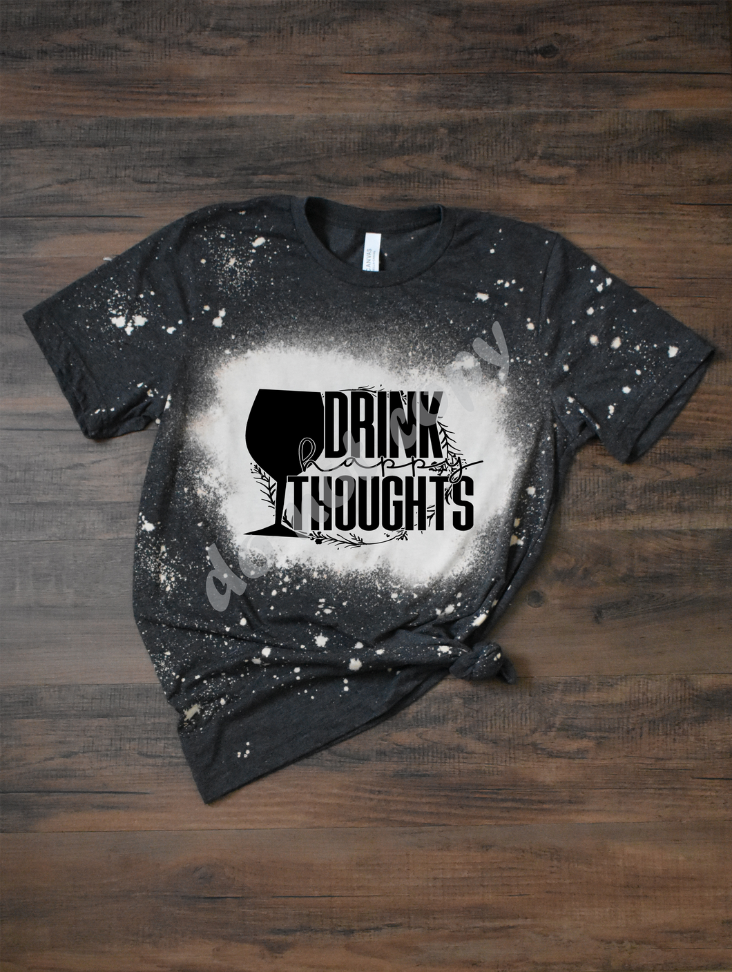 Drink Happy Thoughts Wine Transfer