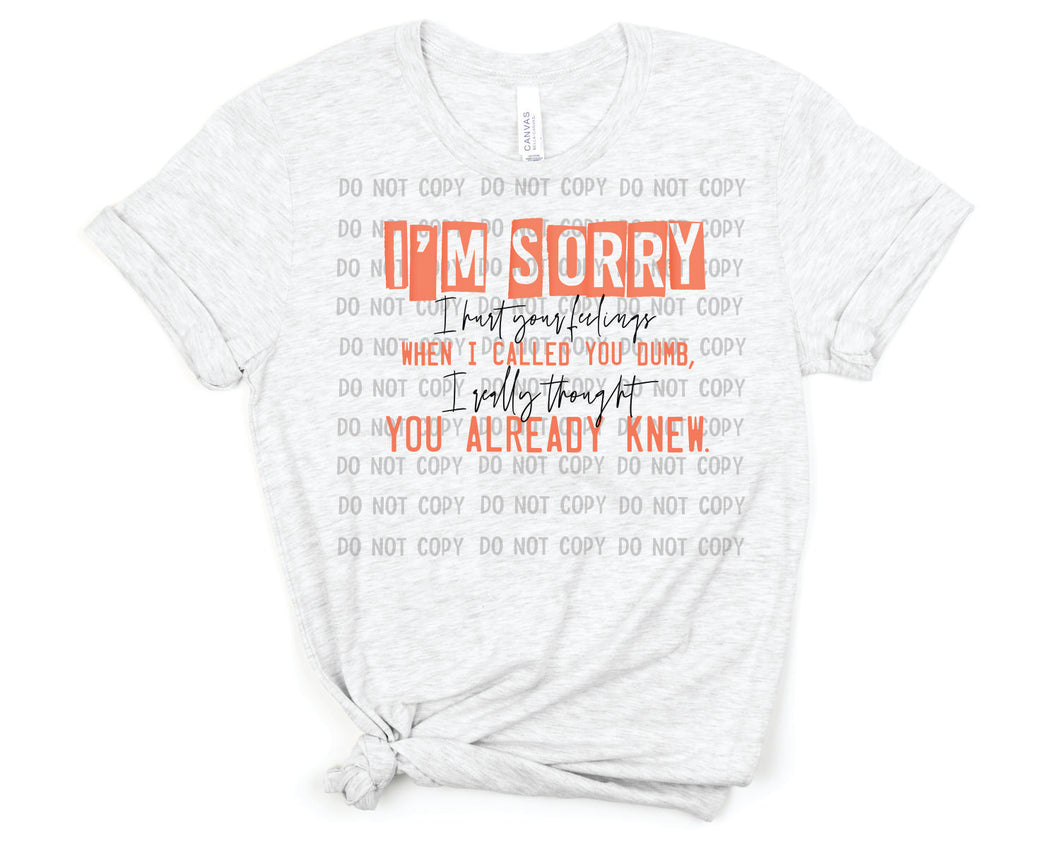 Hurt your feelings & called you dumb Transfer