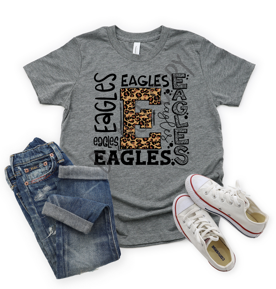 Eagles Leopard Typography Transfer