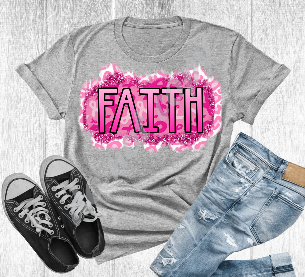 FAITH Breast Cancer Leopard Transfer