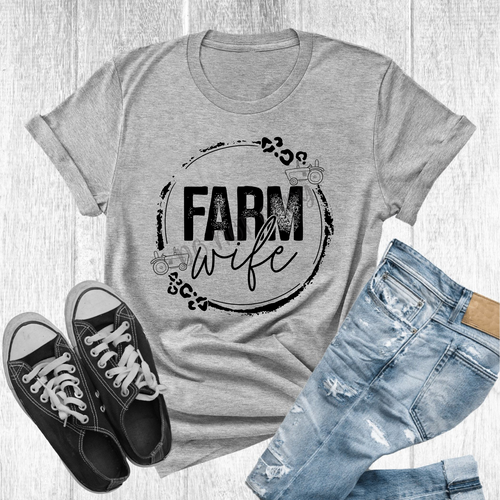 Farm Wife Circle With Leopard