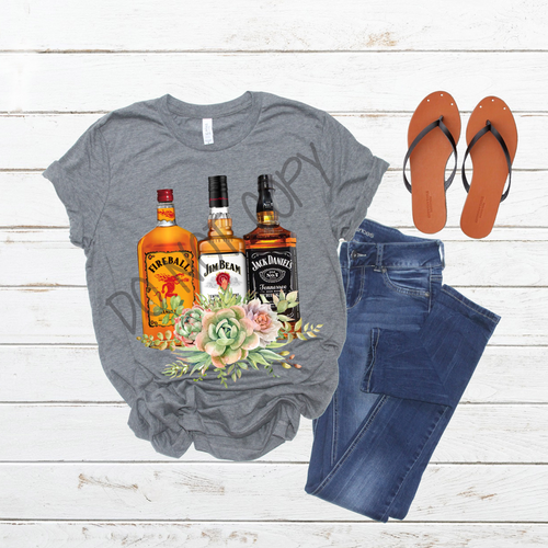 Fireball Jim Bean And Jack FLoral Transfer