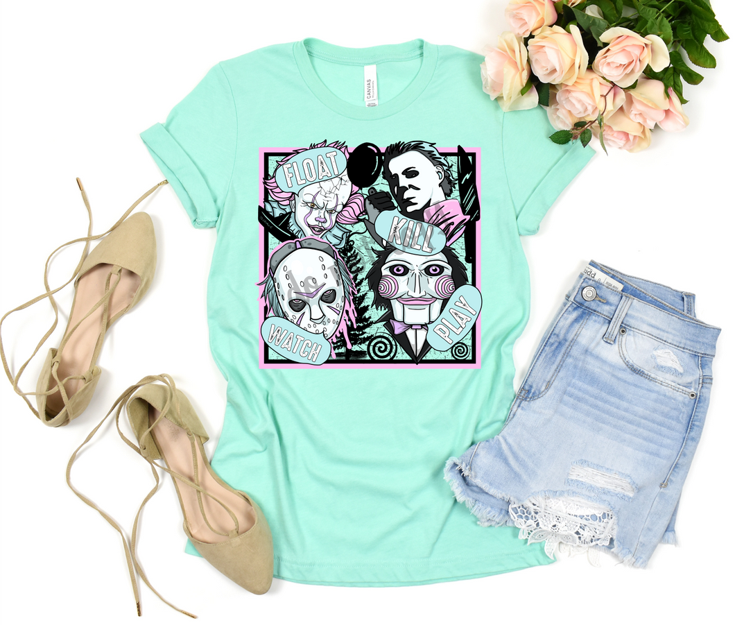 Float Kill Watch Play Pastel Horror Collage Transfer