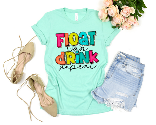 Float Tan Drink Repeat Transfer