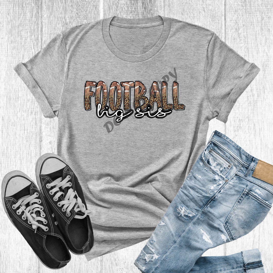 Football Big Sis Leopard Stacked Transfer