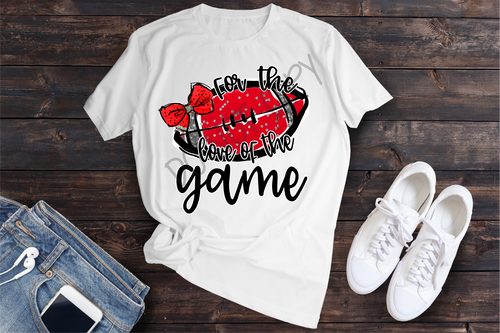 For The Love Of The Game Red Green Glitter Transfer