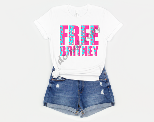 Free Britney Pink & Teal Leoaprd Transfer