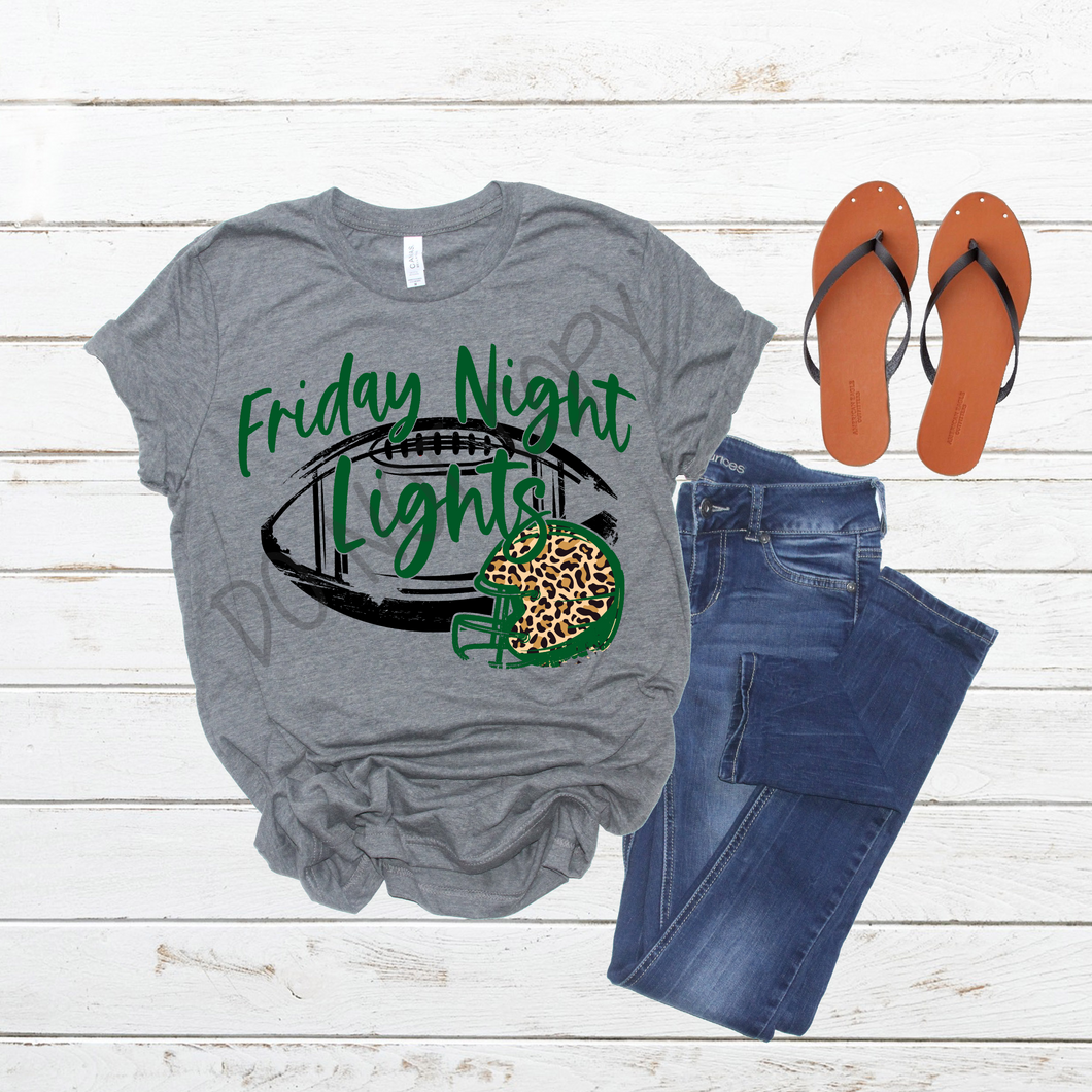 Friday Night Lights Green Leopard Transfer