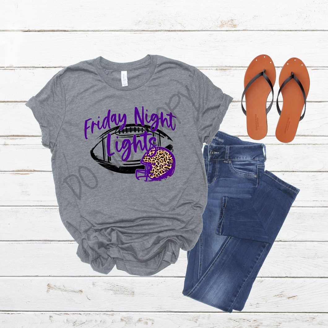 Friday Night Lights Purple Leopard Transfer