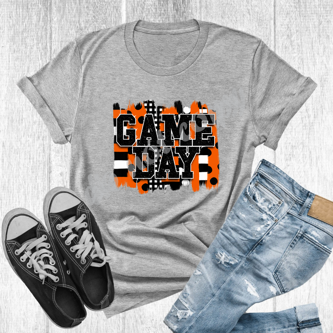 Game Day Black & Orange Transfer