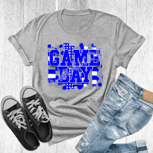 Game Day Blue & Grey Transfer