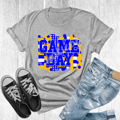 Game Day Blue & Yellow Transfer