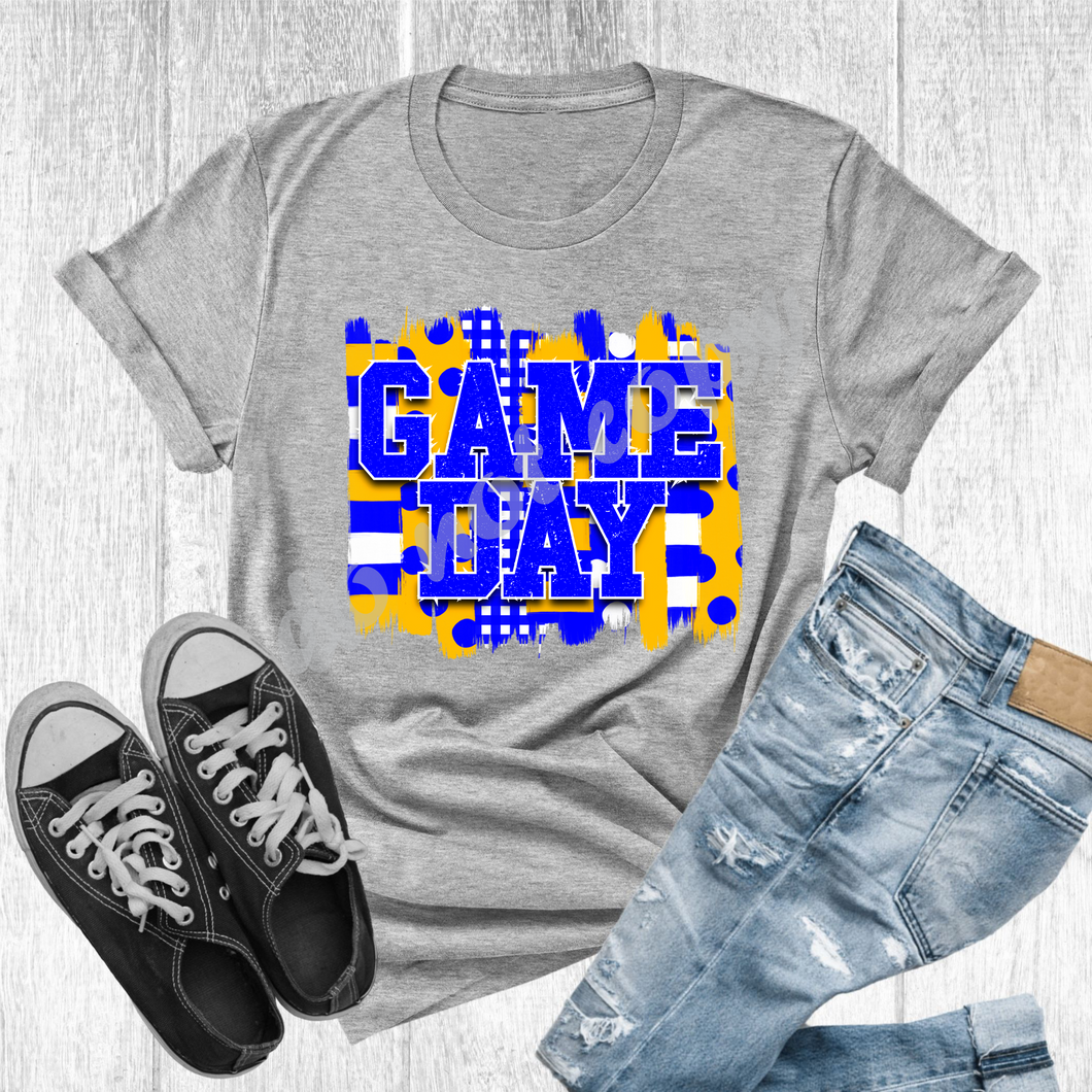 Game Day Blue & Yellow Transfer