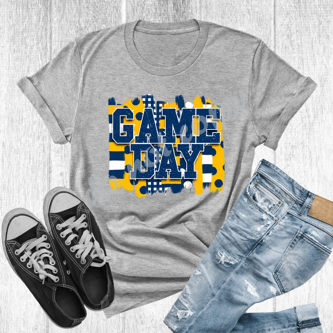 Game Day Navy & Yellow Transfer