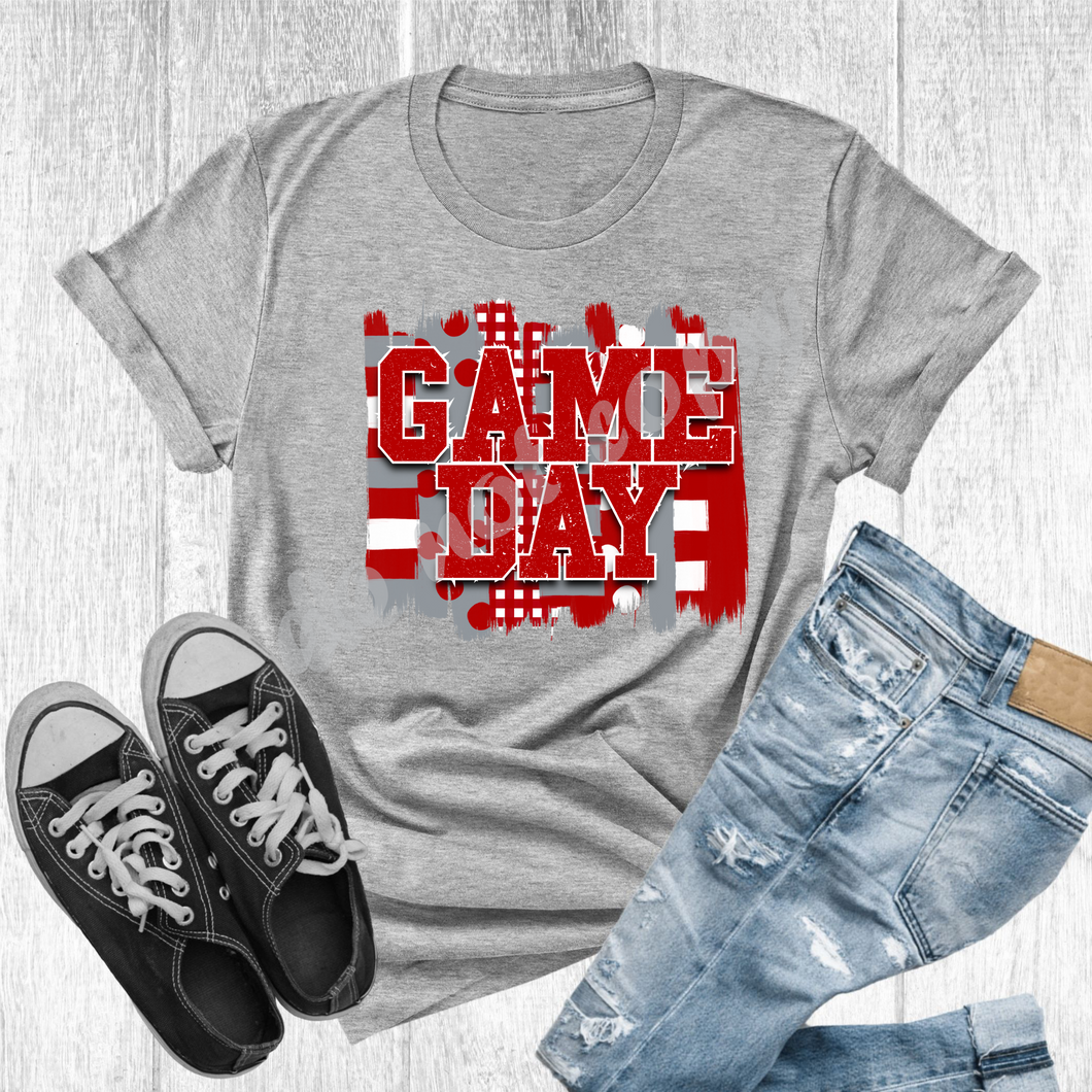 Game Day Red & Grey Transfer