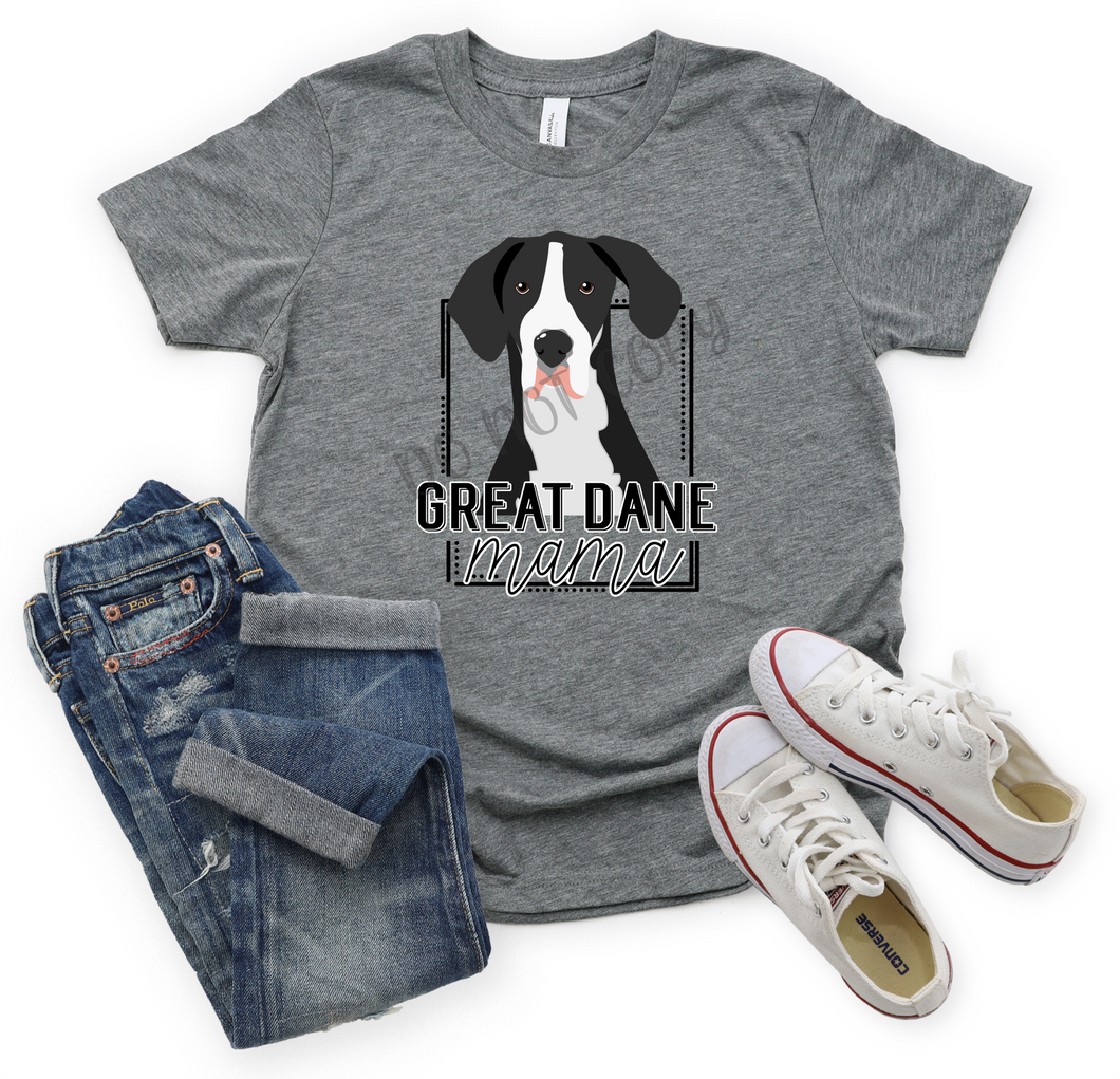 Great Dane Mama Black & White Transfer