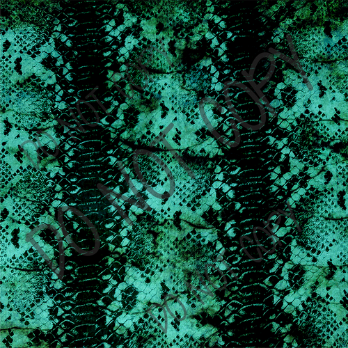 Green Black Snakeskin Background 12x12