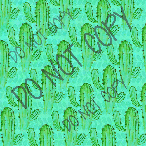 Green Cactus Background 12x12