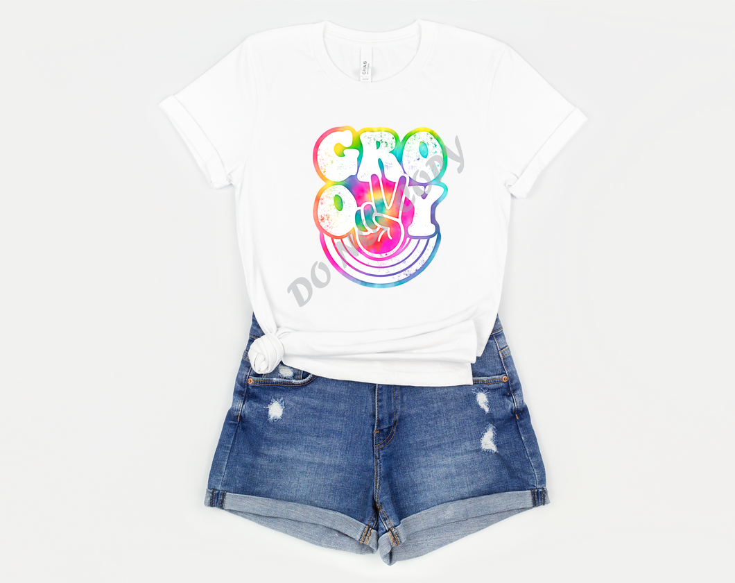 Groovy Tie-Dye Retro Transfer