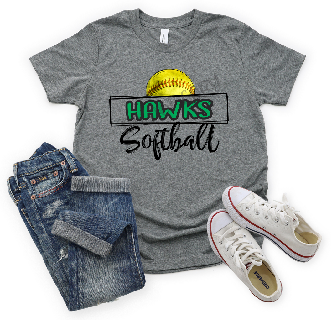 Hawks Green & Black Softball