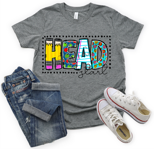 Head Start Doodle School Letters Transfer