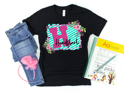 Headstart Teal & Pink Square Transfer