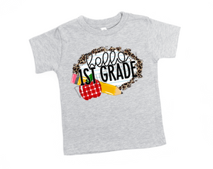 Hello 1st Grade Leopard Apple Pencil Transfer