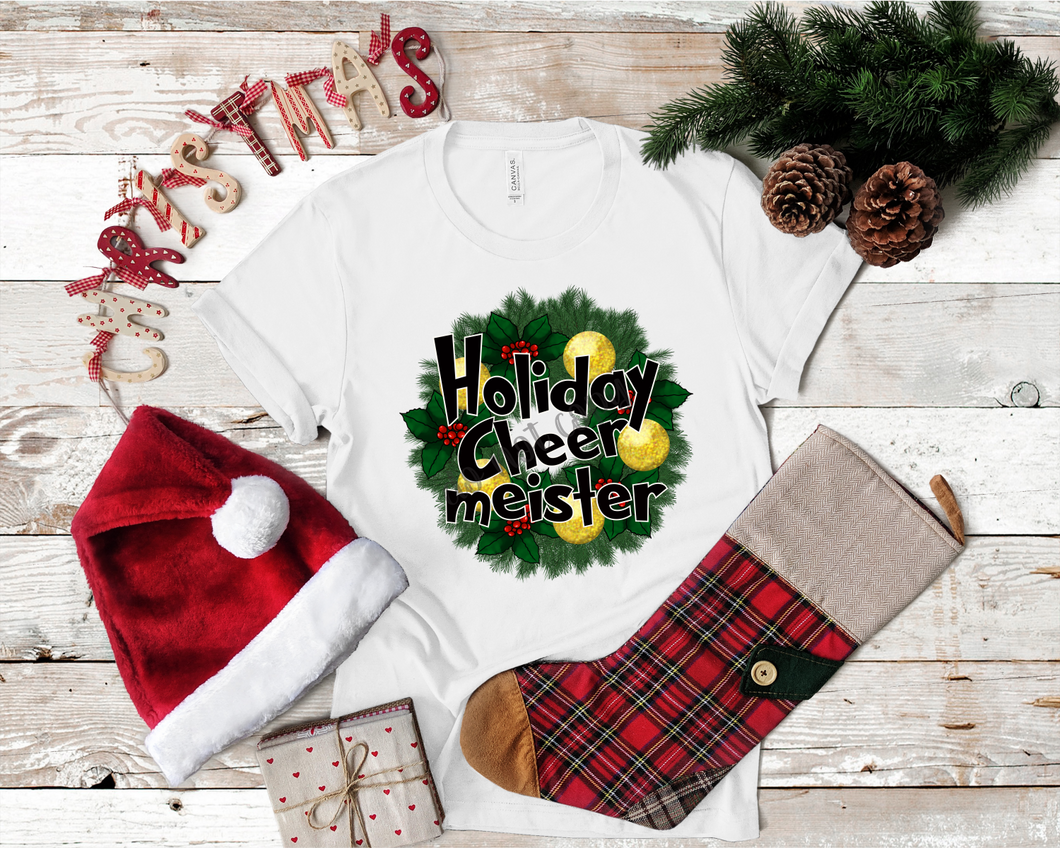 Holiday Cheer Meister Wreath Transfer