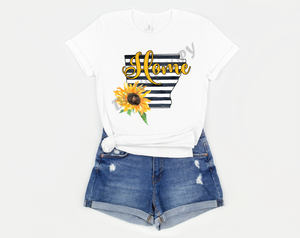 Home Black & White Striped Sunflower State Design