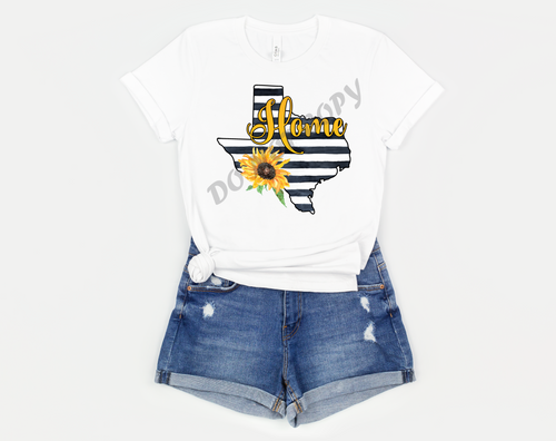 Home Black & White Striped Sunflower State Design