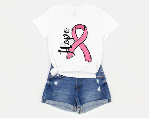 Hope Pink Ribbon Transfer