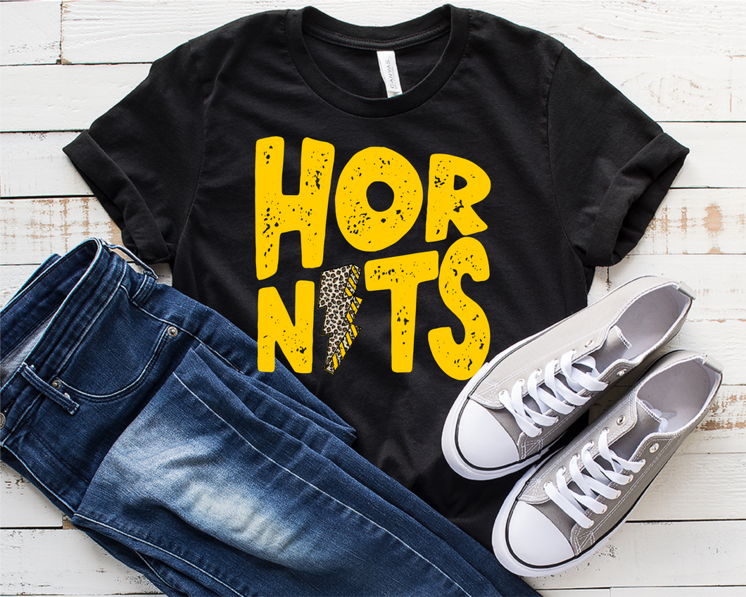 Hornets Yellow Lightning Bolt