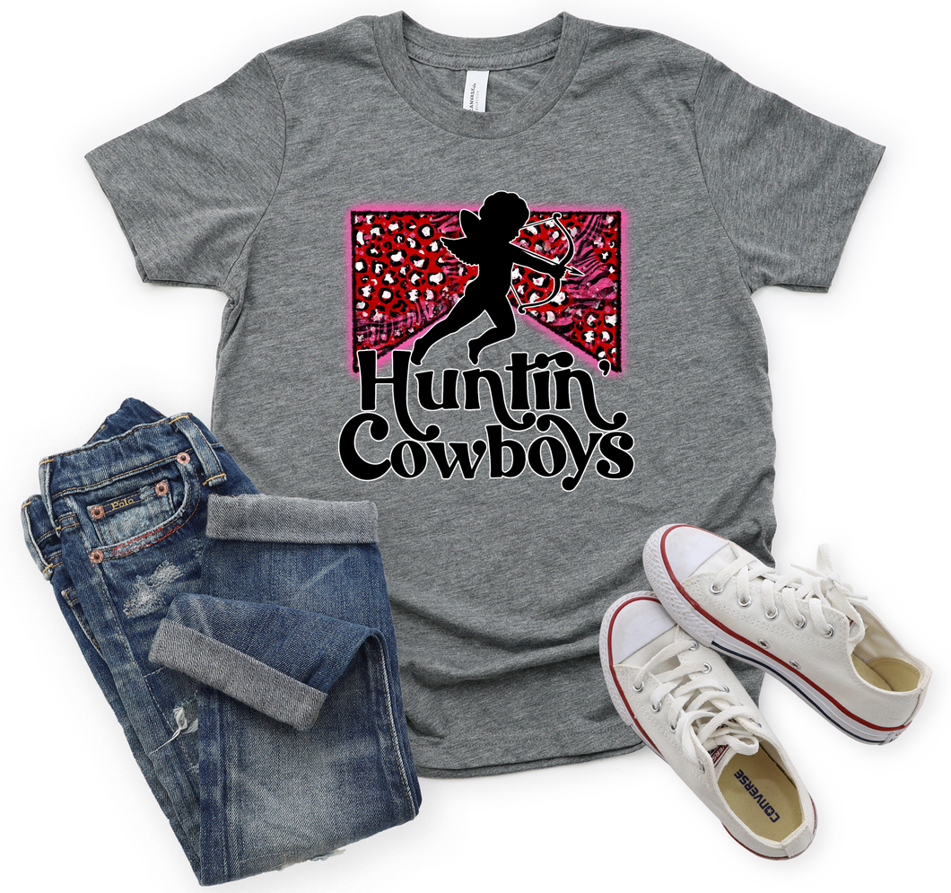 Huntin Cowboys Red Leopard Banner Transfer