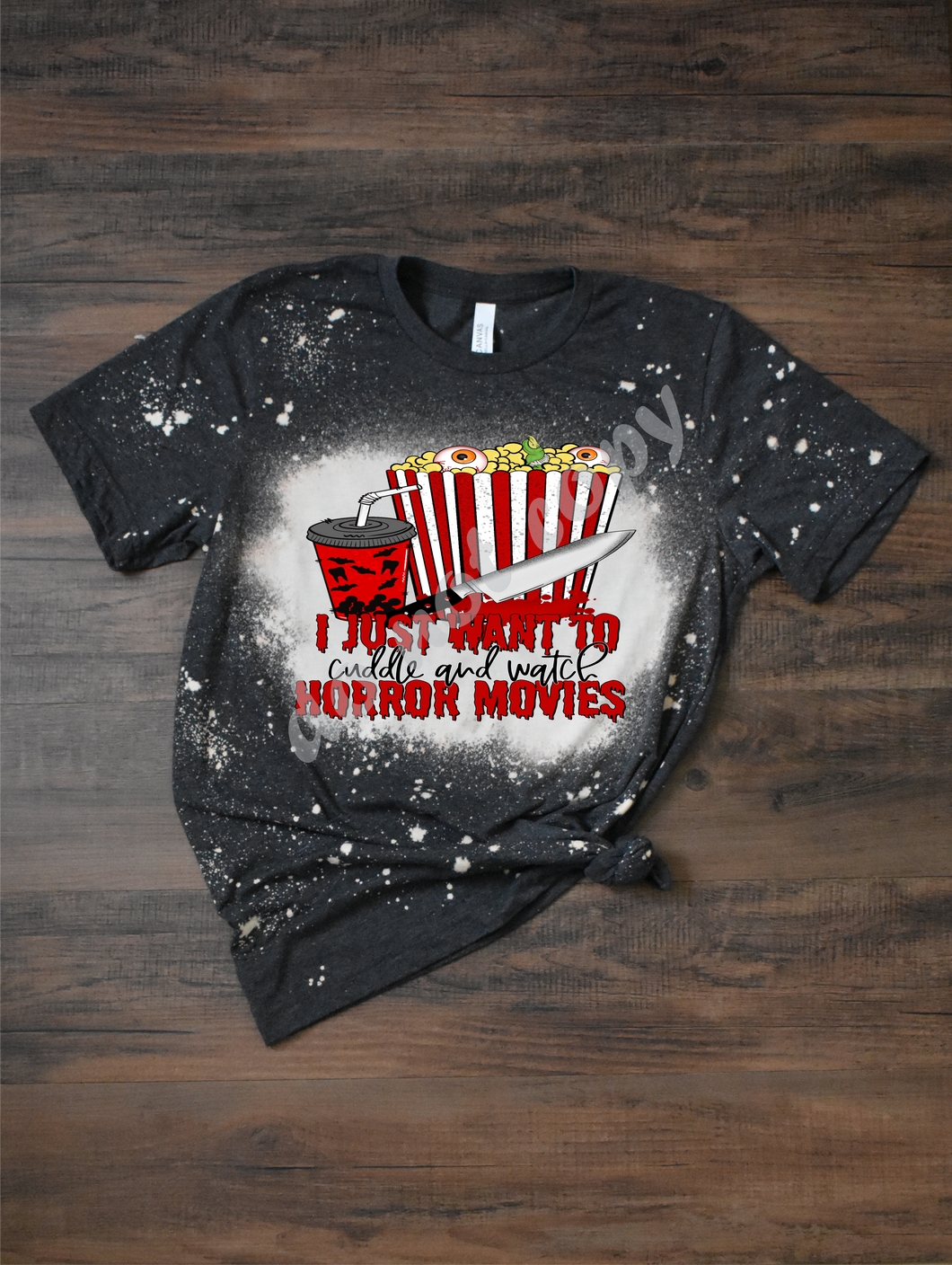 I Just Want To Cuddle & Watch Horror Movies Halloween Transfer