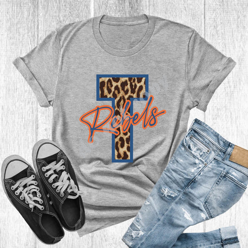 T Rebels Leopard Letter