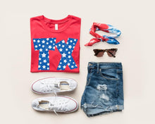 Load image into Gallery viewer, Stars Blue Retro Distressed states transfer