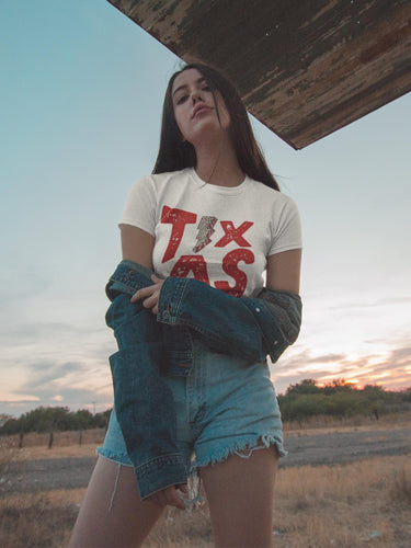 Texas Red And Leopard Lightning Bolt Transfer