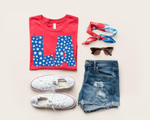 Load image into Gallery viewer, Stars Blue Retro Distressed states transfer