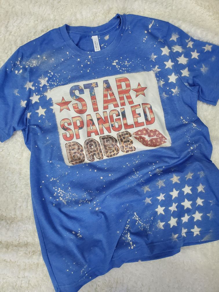 Star Spangled Babe Bleached Tee