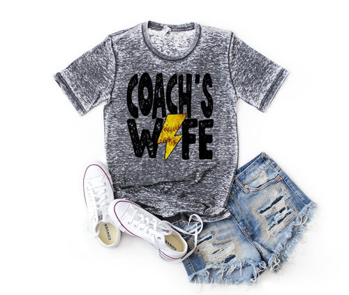 Coach’s Wife With Softball Lightning Bolt Transfer