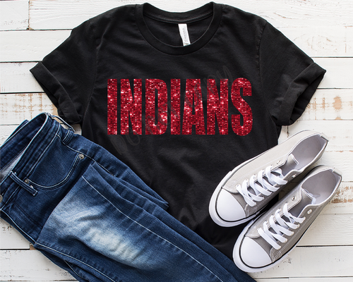 Indians Red Sequins