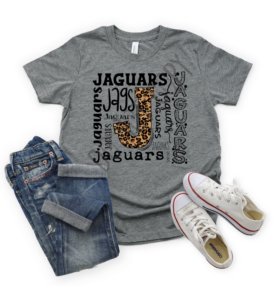 Jaguars Leopard Typography Transfer