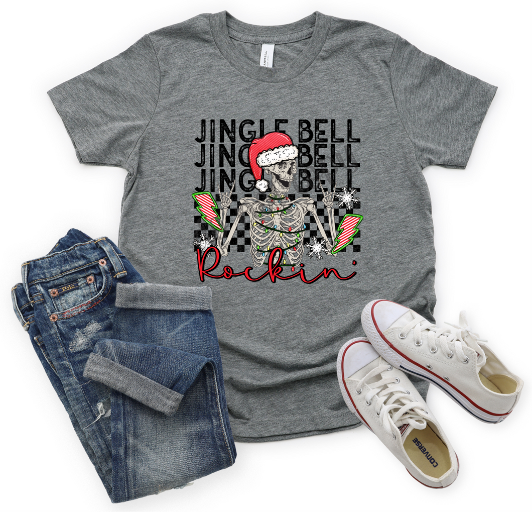 Jingle Bell Rockin with skeleton Transfer