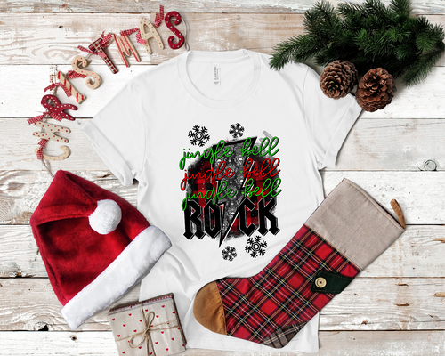 Jingle Bell Rock Lightning Bolt With Skulls Transfer