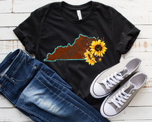 Load image into Gallery viewer, Leather Sunflower State Design