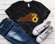 Load image into Gallery viewer, Leather Sunflower State Design