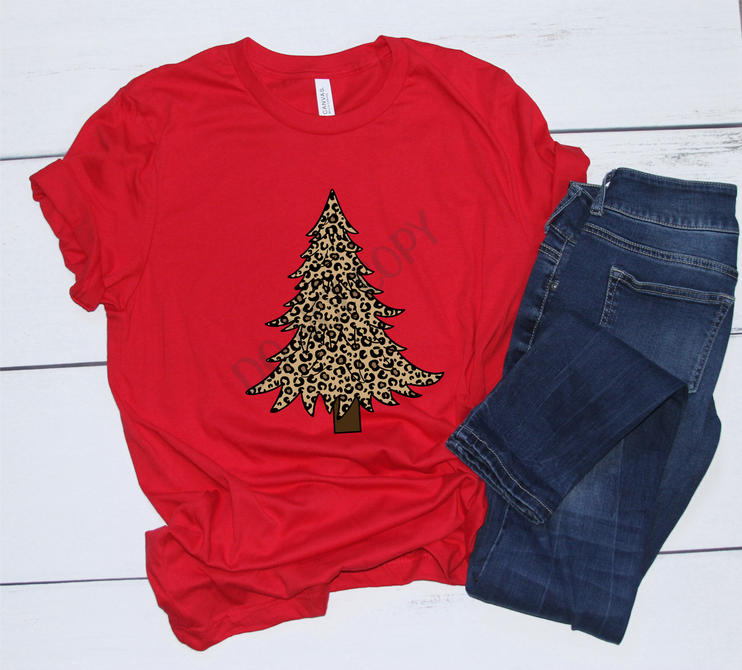 Leopard Christmas Tree Transfer