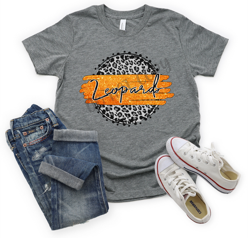 Leopards Orange Glitter Cheetah Transfer