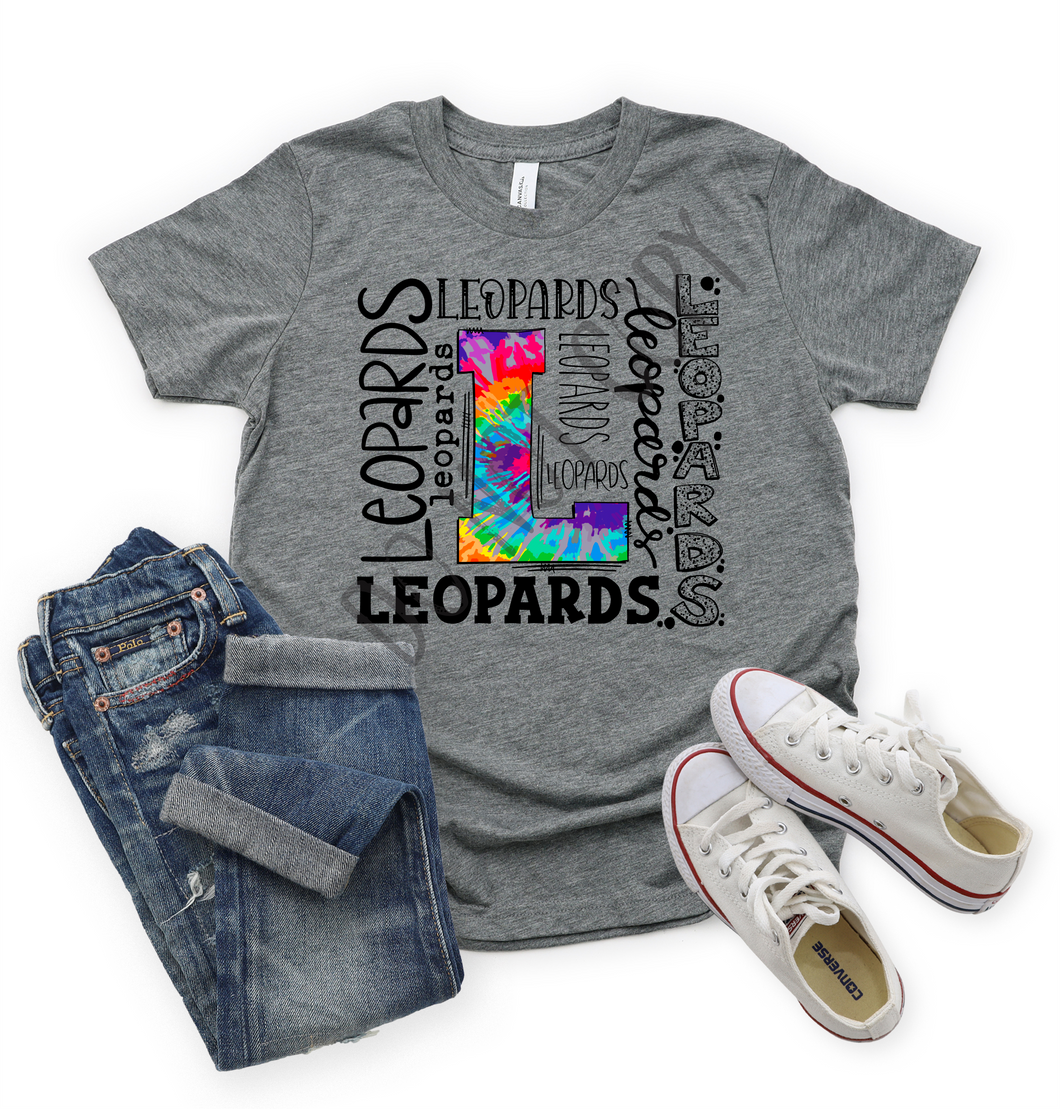 Leopards Tie-dye Typography Transfer