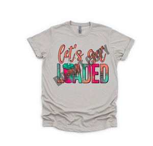 Let's Get Loaded Teal and Coral Leopard Transfer